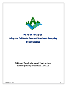 California Content Standards - Amador County Unified School