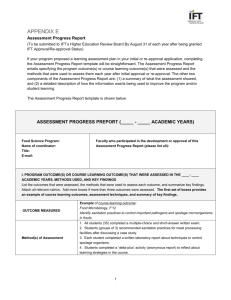 Assessment Progress Report & Rubric Evaluation