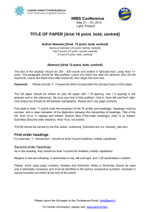 Template for NIBS Full Paper