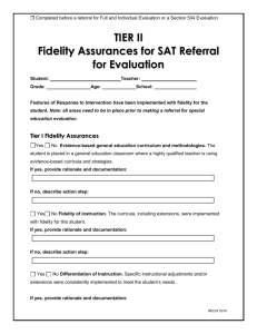 RtI Fidelity Checklist