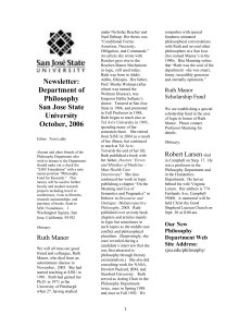 Department Newsletter Fall 2005