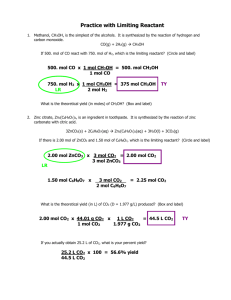 Practice with Limiting Reactant