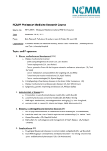 NCMM Molecular Medicine Research Course Course no