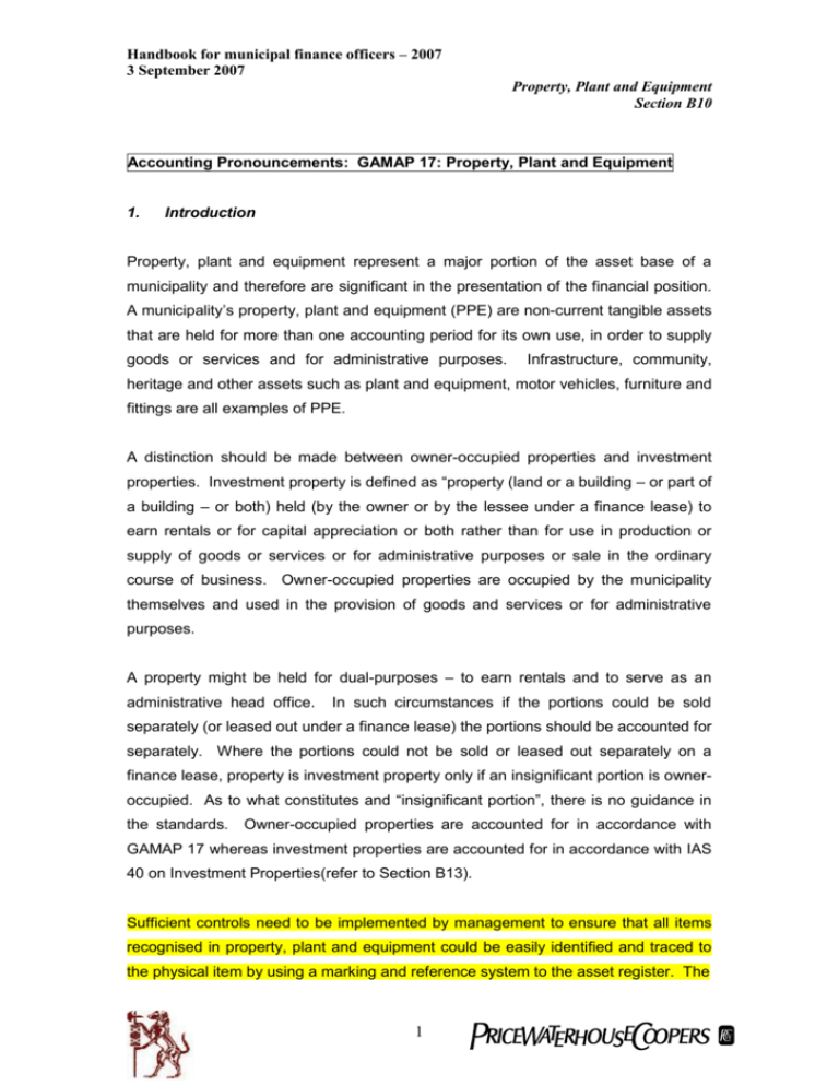 accounting for plant property and equipment accounting for plant property and equipment