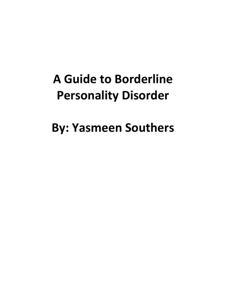 A Guide to Borderline Personality Disorder