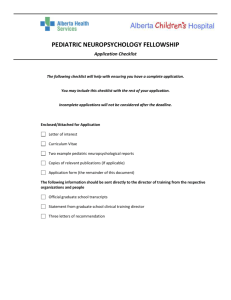 fellowship application form and checklist