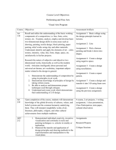 Course Level Objectives Visual Arts Worksheet 2