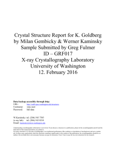 Crystal Structure Report for J