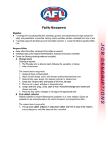 Facility Management - AFL Community Club