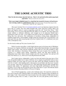 THE LOOSE ACOUSTIC TRIO “Don`t let the down