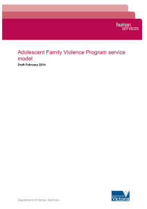 Adolescent Family Violence Program service model