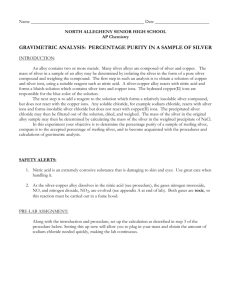 AP Lab - Gravimetric Analysis - North Allegheny School District