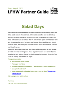 UK Partner Guide: Salad Days