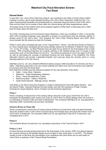 Waterford City Flood Alleviation Scheme Fact Sheet General Notes