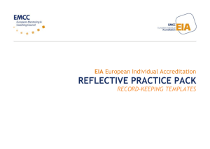 EIA European Individual Accreditation Reflective practice pack
