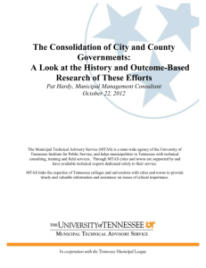 The Consolidation of City and County Governments