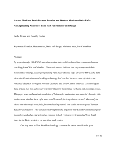 Ancient Maritime Trade Between Ecuador and Western Mexico