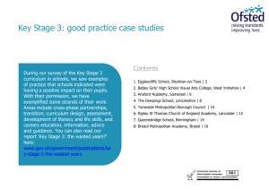 Key stage 3: good practice case studies