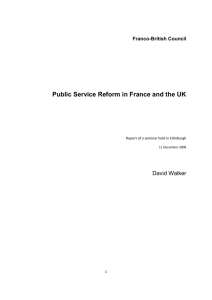 Public Service reform in France and the UK - Franco