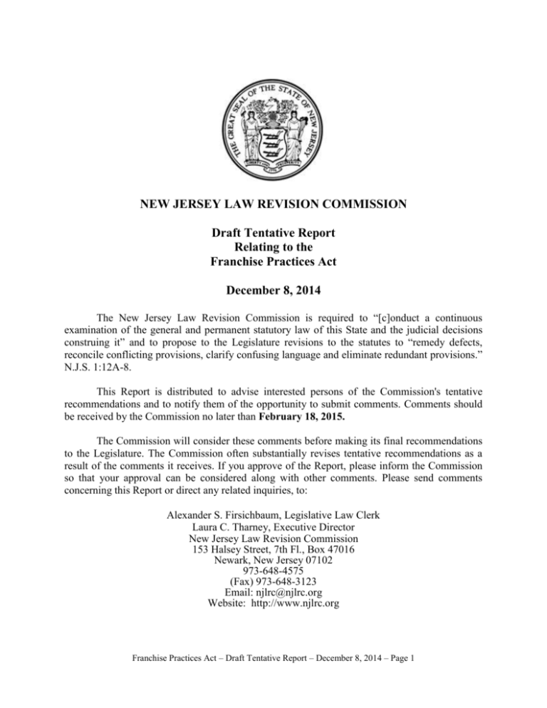 Word New Jersey Law Revision Commission