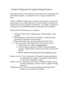 Format of Pre-Proposals for Capstone Design Projects