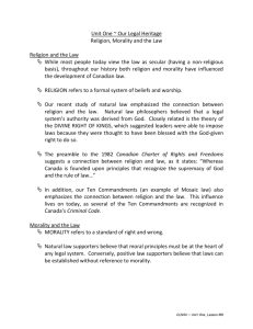 Religion, Morality and Law note and article