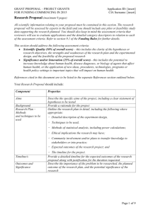 Research Proposal (maximum 9 pages)