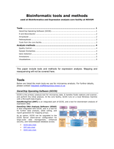 Bioinformatics tools and methods