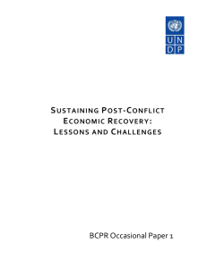 Achieving Sustainable Post-Conflict Economic Recovery: