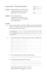 Experiment V05 Thermometric Titrations