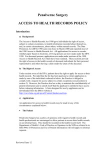 Access to Health Records protocol