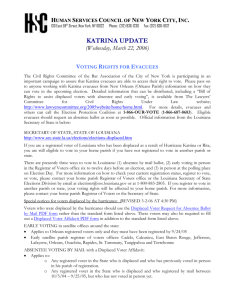 HSC Katrina Update - New York Disaster Interfaith Services