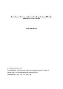 Public Sector Reforms and Evaluation