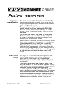 Posters teachers notes - the Sheffield Hallam University