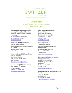 Participant List - Robert & Patricia Switzer Foundation