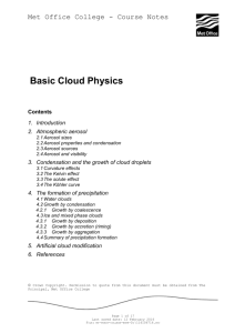 Basic Cloud Physics
