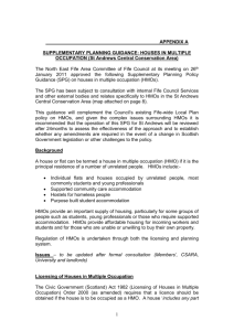 Supplementary Planning Policy on houses in Multiple Occupations