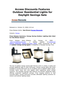 Access Discounts Features Outdoor Residential Lights for Daylight