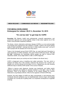 template press release - the Global initiative for chronic Obstructive