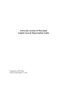 USM Capital Assets and Depreciation Guide