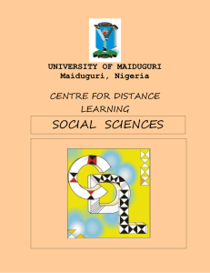 topic 1 - University Of Maiduguri