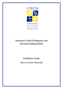 Session 6: Clinical Diagnosis and Decision-Making Skills - I-Tech