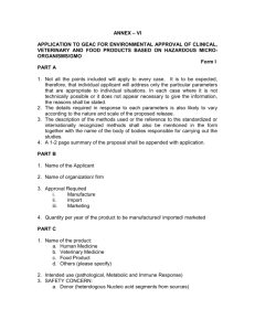 Application to GEAC for environmental approval