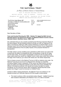 National Trust Letter to Secretary of State for Communities and Local