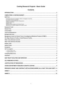 Research Grant and Contract Applications where UCL is NOT the