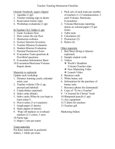 Materials Checklist - e
