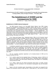 Establishment of JCOMM: historical background