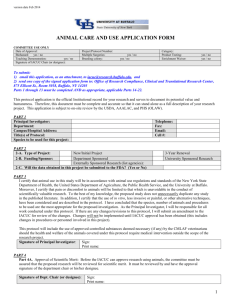 The IACUC Application Form
