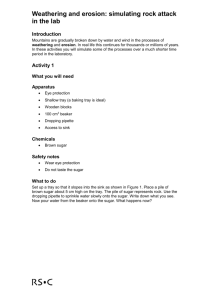 Weathering and erosion: simulating rock attack in the lab