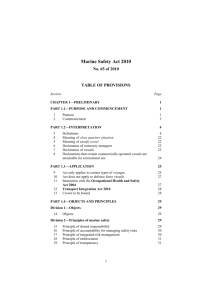 Marine Safety Act 2010 - Victorian Legislation and Parliamentary